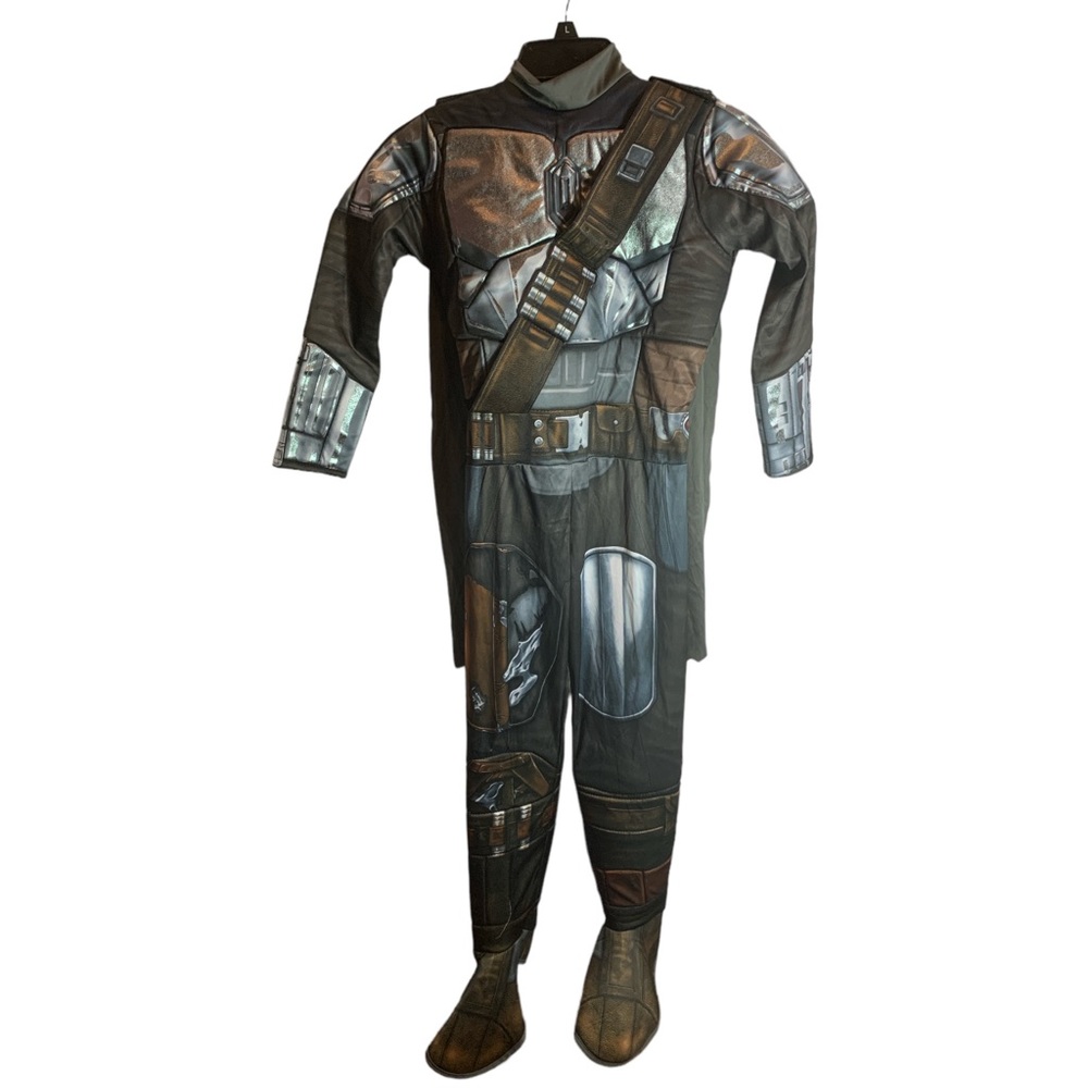Rubies Star Wars Mandalorian Beskar Child Kids Costume Size Medium Suit Cape